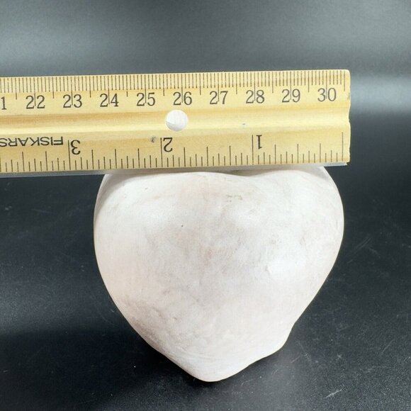 1997 Isabel Bloom Light Pink Apple Pottery Heavy Figurine Paperweight Signed - Picture 4 of 11